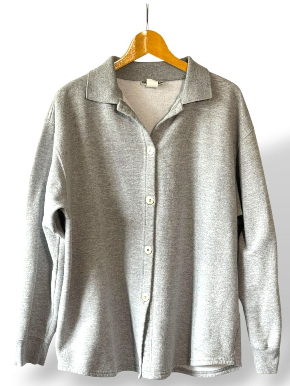 Sunbelt Heather Gray Cotton Blend Vintage Button-Up Shirt - XL